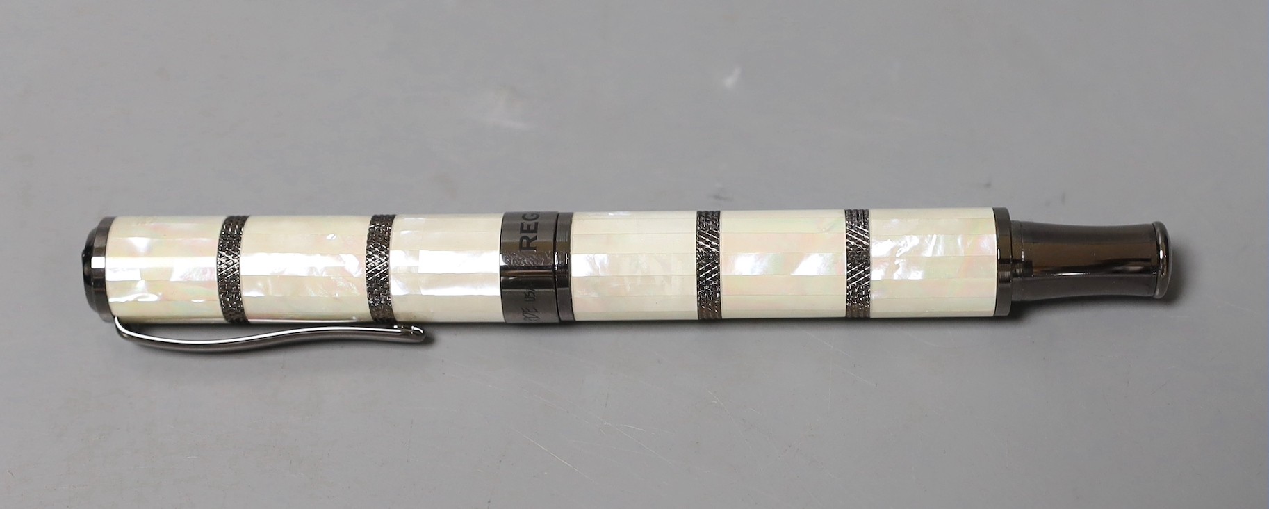 A cased limited edition Monteverde Regatta mother of pearl fountain pen, 251/1999